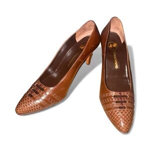 Vintage Vigevano Brown Leather Pumps